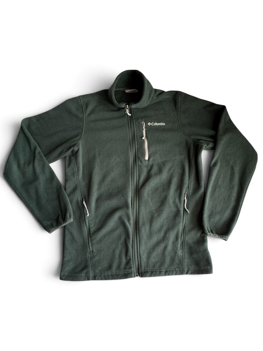 Columbia Womens Fast Trek II Full Zip Fleece Jacket Dark Green Size M